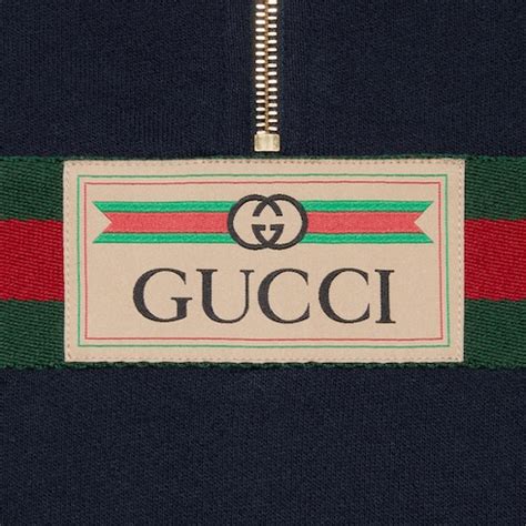 Web with vintage Gucci logo sweatshirt